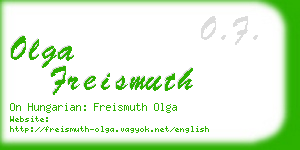 olga freismuth business card